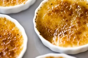 Jefkes peren, lavendel en crème brûlée van schuimwijn uit het Dijleland