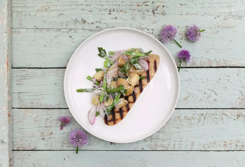 Luikse salade met gegrilde witte pensen Streekproduct.be